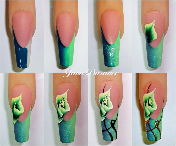 blue-green-nail-design-one-stroke-painted-flower-tutorial-133123